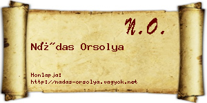 Nádas Orsolya névjegykártya